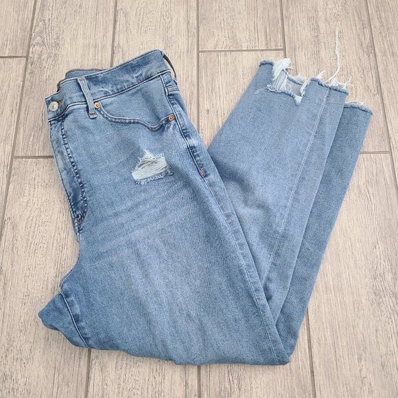 Express Super High Rise Mom Jeans Size 14 - Picture 1 of 14